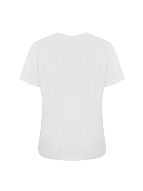 T-shirt in cotone con ricamo logo Bianco TWINSET | 251TT204100001