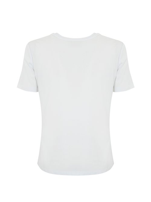 T-shirt con ricamo logo Bianco/Azzurro TWINSET | 251TT204212517