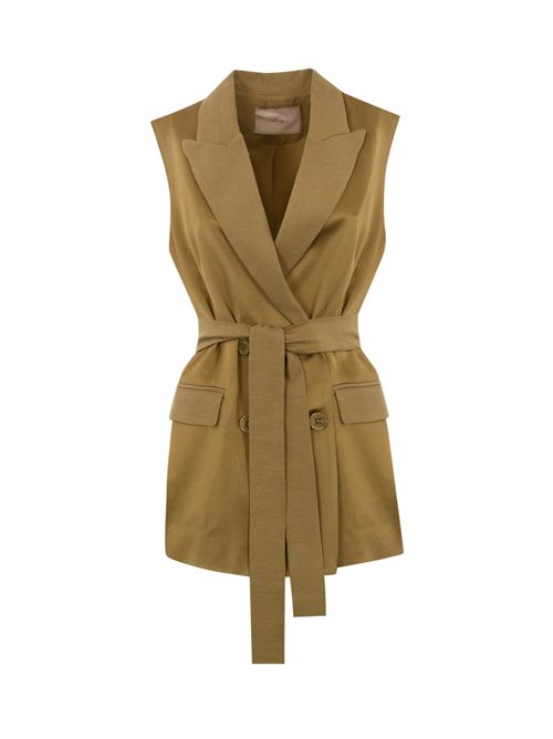 Gilet in envers satin con cintura TWINSET | 251TT227512438