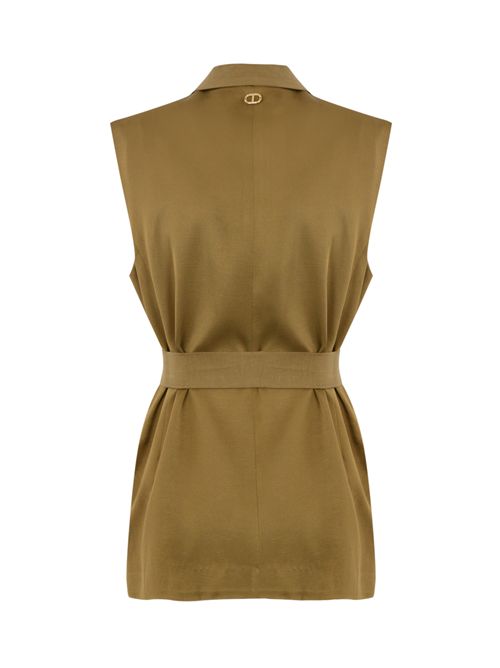 Gilet in envers satin con cintura TWINSET | 251TT227512438