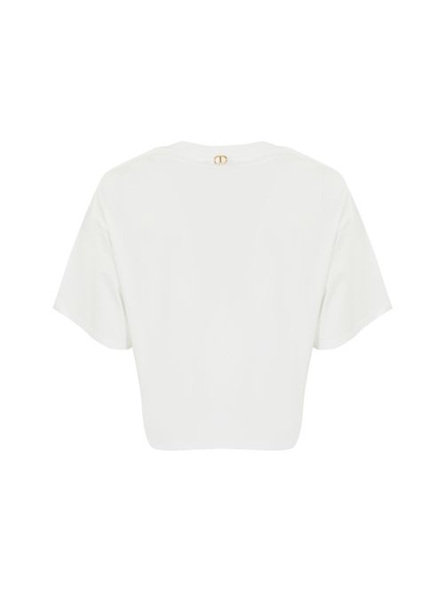 T-shirt con ricamo in sangallo TWINSET | 251TT234000001