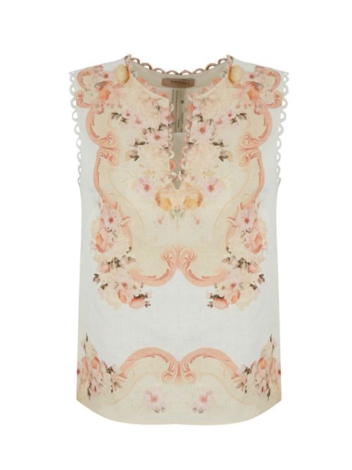 Top in lino con stampa TWINSET | 251TT244212527