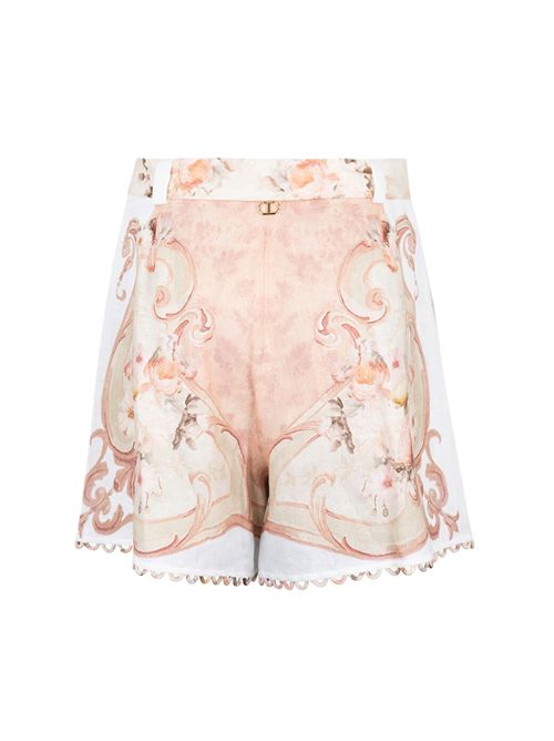 Shorts in lino con stampa TWINSET | 251TT244312527