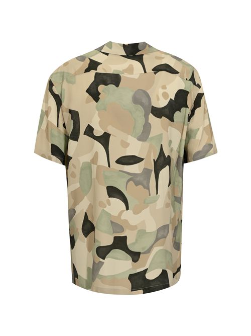 Camicia a maniche corte con fantasia camouflage AMARANTO | B6AB0009CAMOUFLAGE