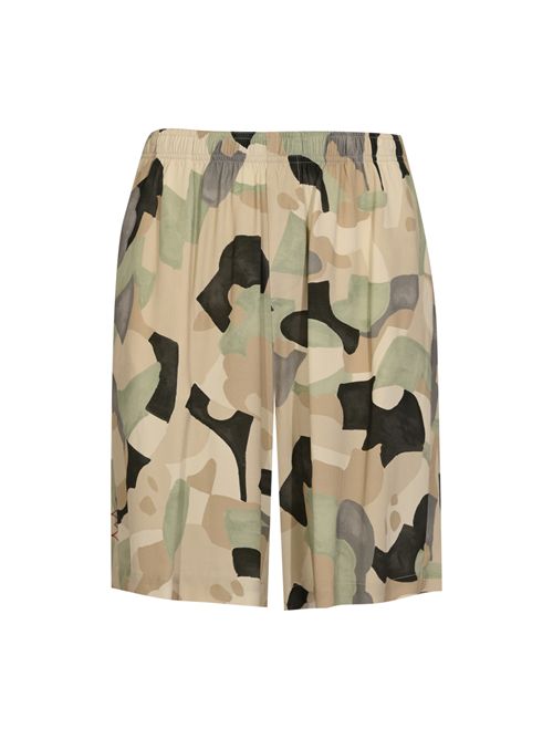 Bermuda in tessuto con stampa camouflage AMARANTO | B6AB0010CAMOUFLAGE
