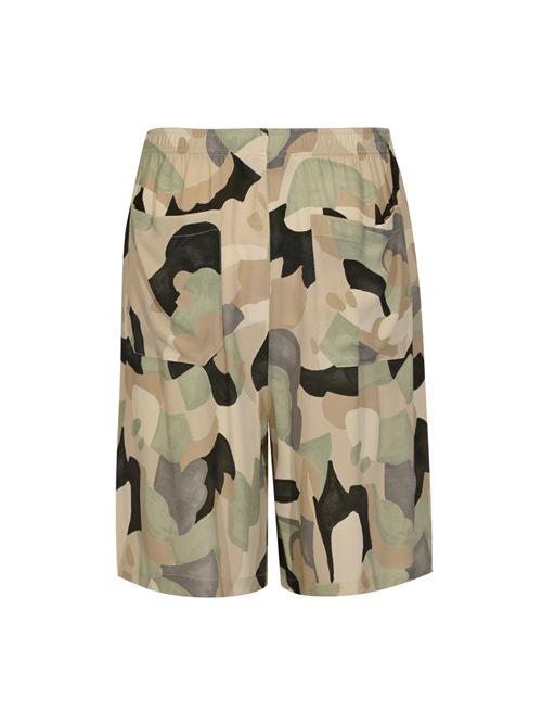 Bermuda in tessuto con stampa camouflage AMARANTO | B6AB0010CAMOUFLAGE