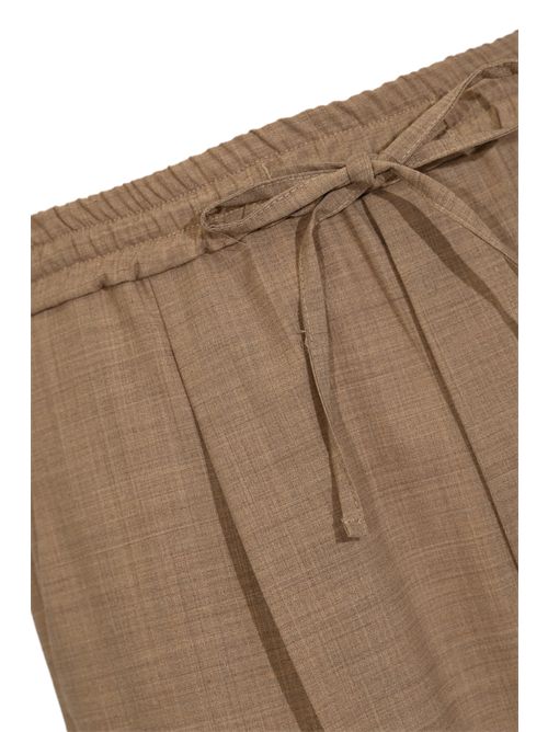 Pantalone effetto lino con coulisse Corda AMARANTO | B6AB003812M