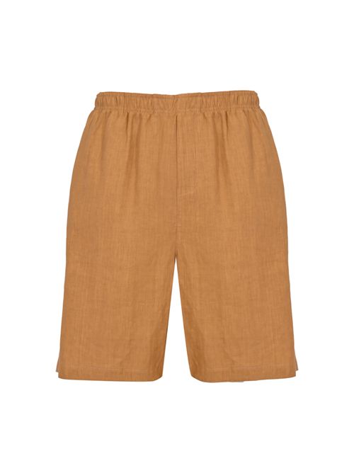 Bermuda effetto lino Marrone AMARANTO | B6AB003962M