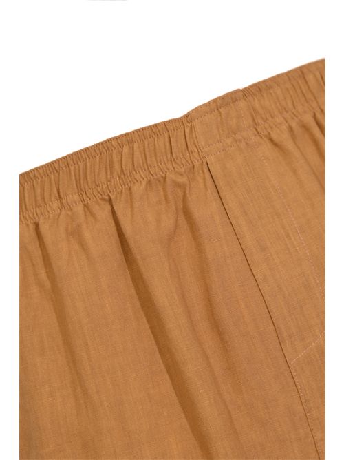Bermuda effetto lino Marrone AMARANTO | B6AB003962M