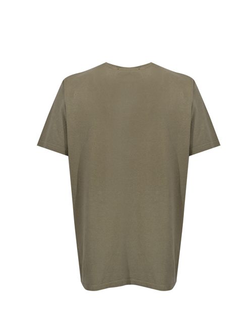 T-shirt a scollo a V in cotone Verde AMARANTO | B6AB006618M