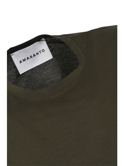 T-shirt girocollo in cotone Militare AMARANTO | B6AB006719M