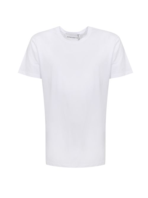 T-shirt girocollo in cotone Bianco AMARANTO | B6AB0067A02