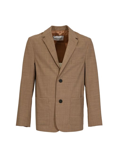 Giacca monopetto in tessuto melange AMARANTO | B6AB007612M