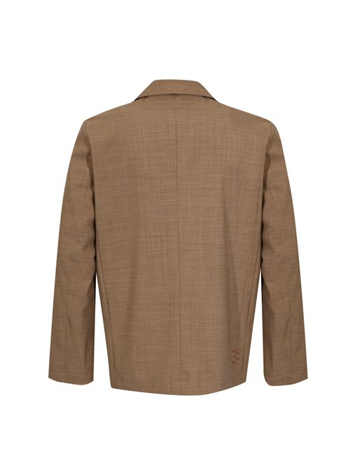 Giacca monopetto in tessuto melange AMARANTO | B6AB007612M