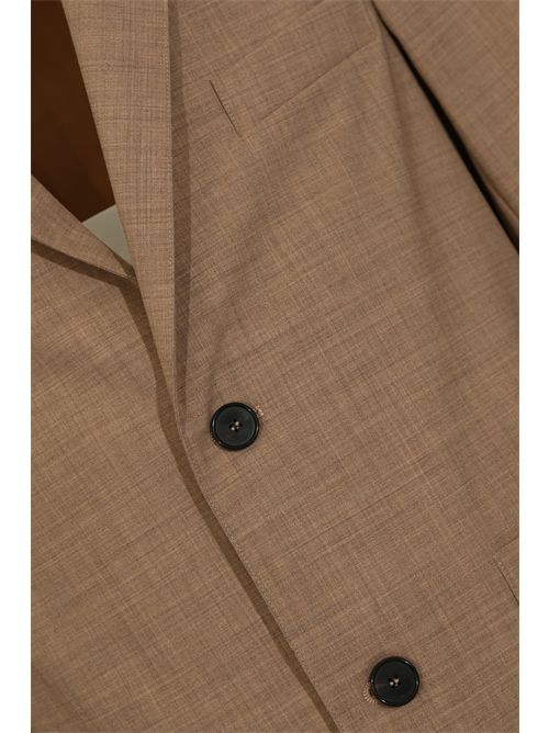 Giacca monopetto in tessuto melange AMARANTO | B6AB007612M