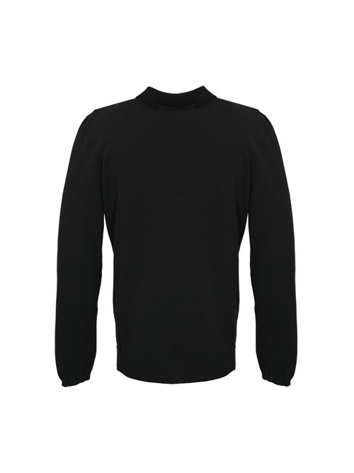 Camicia in maglia di cotone Nero AMARANTO | B9AB0052A99