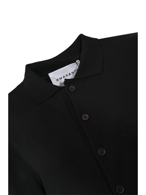 Camicia in maglia di cotone Nero AMARANTO | B9AB0052A99