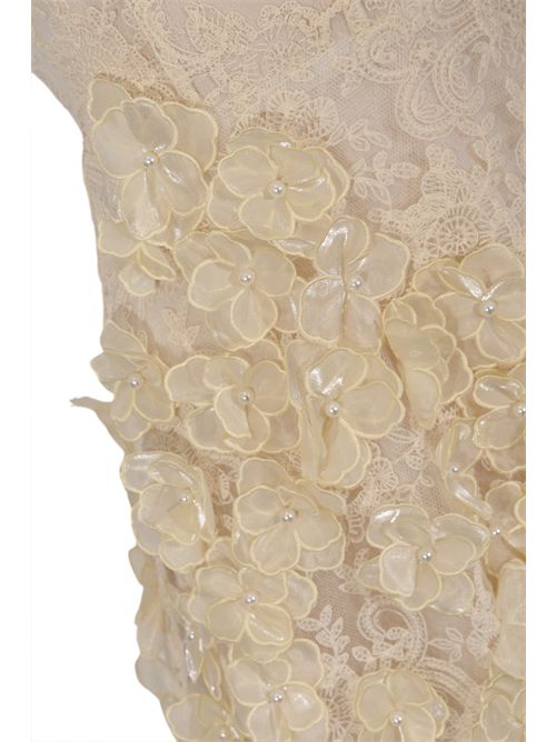 Abito corto in misto cotone con ricami in pizzo AMOSA | A26SSAB01U.V.