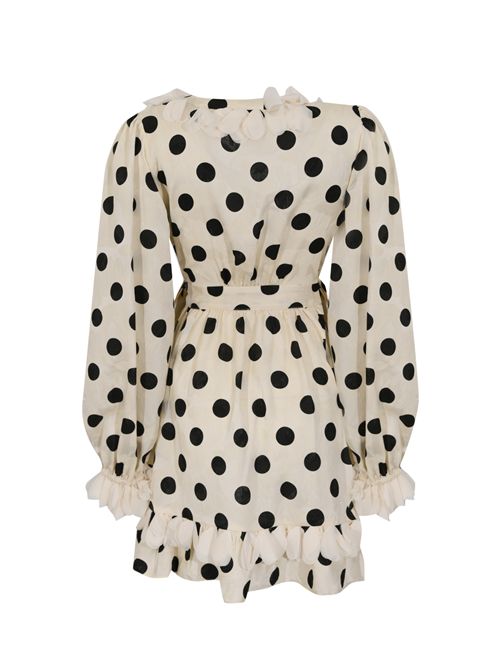 Abito corto a pois in misto viscosa e cotone AMOSA | A26SSAB15U.V.