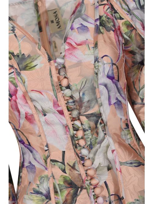 Abito effetto seta con stampa floreale AMOSA | A26SSAB37U.V.