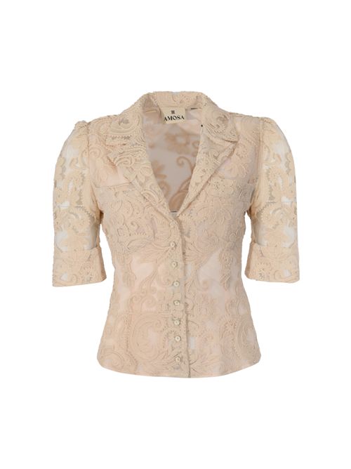 Camicia effetto blazer in pizzo di misto cotone AMOSA | A26SSCA21U.V.