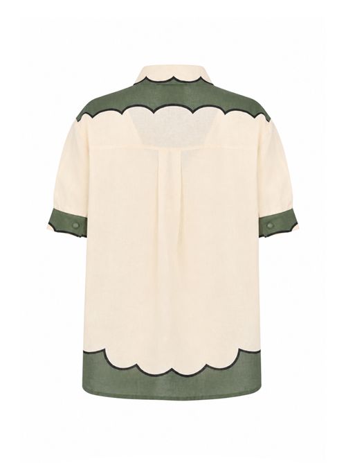 Camicia in lino e cotone AMOSA | A26SSCA31VERDES