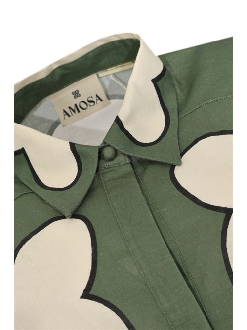 Camicia in lino e cotone AMOSA | A26SSCA31VERDES