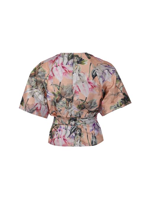 Camicia effetto seta con stampa floreale AMOSA | A26SSCA37U.V.