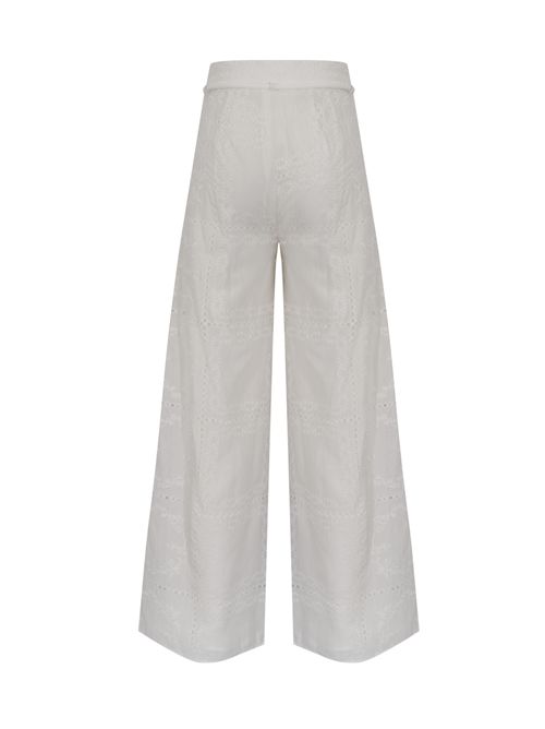 Pantalone in misto lyocell con ricami AMOSA | A26SSPA15U.V.