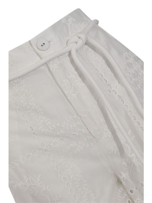 Pantalone in misto lyocell con ricami AMOSA | A26SSPA15U.V.