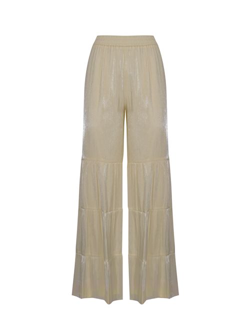 Pantalone ampio in tessuto lucido AMOSA | A26SSPA18PANNA
