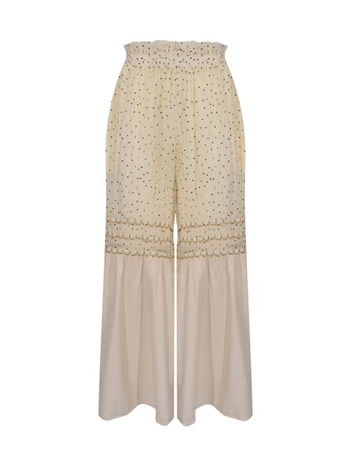 Pantalone ampio a pois in tulle misto tencel AMOSA | A26SSPA22U.V.