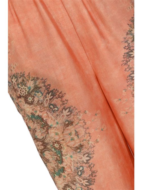 Pantalone gambam larga in misto viscosa con stampa AMOSA | A26SSPA29U.V.