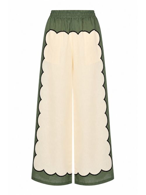 Pantalone in lino e cotone AMOSA | A26SSPA31VERDES