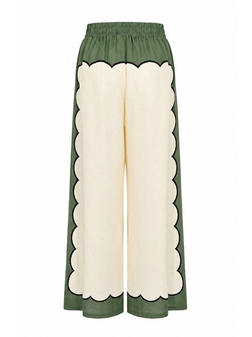 Pantalone in lino e cotone AMOSA | A26SSPA31VERDES