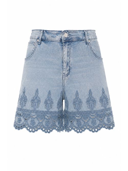 Bermuda in denim con ricamo AMOSA | A26SSPJ02U.V.