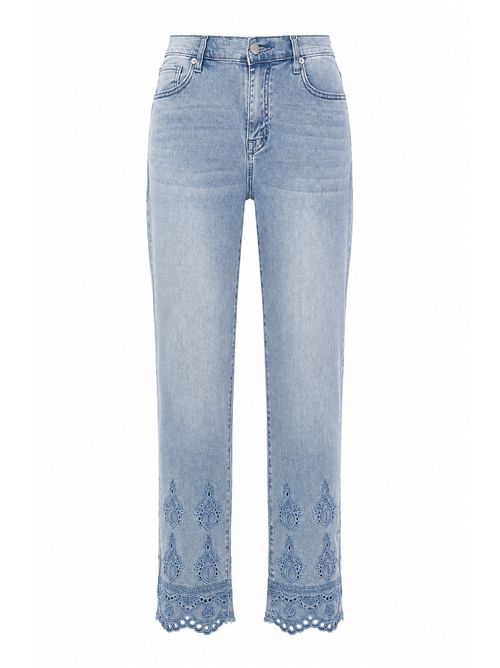 Jeans in denim con ricamo AMOSA | A26SSPJ06U.V.