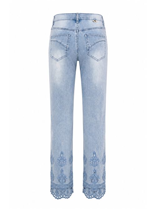 Jeans in denim con ricamo AMOSA | A26SSPJ06U.V.