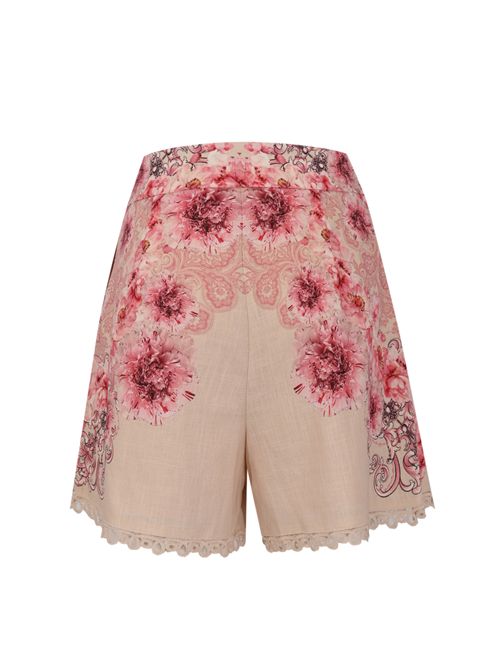 Shorts in misto lino e cotone con stampa floreale AMOSA | A26SSSH29U.V.