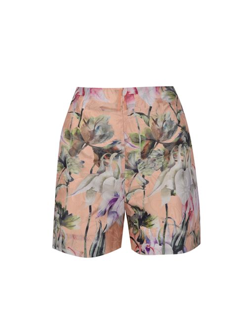 Shorts effetto seta con stampa floreale AMOSA | A26SSSH37U.V.