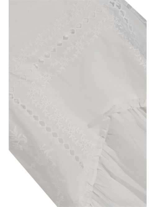 Top in misto lyocell con ricami AMOSA | A26SSTS15U.V.