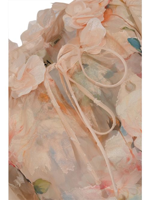 T-shirt effetto seta con stampa floreale AMOSA | A26SSTS31U.V.