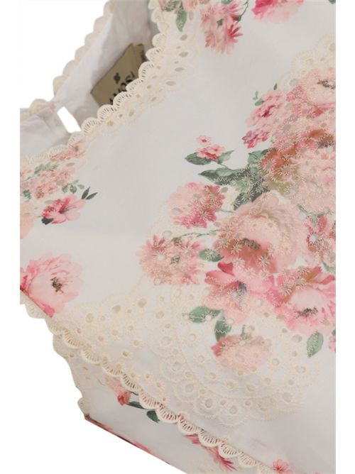 Top in cotone sangallo con stampa floreale AMOSA | A26SSTS38U.V.