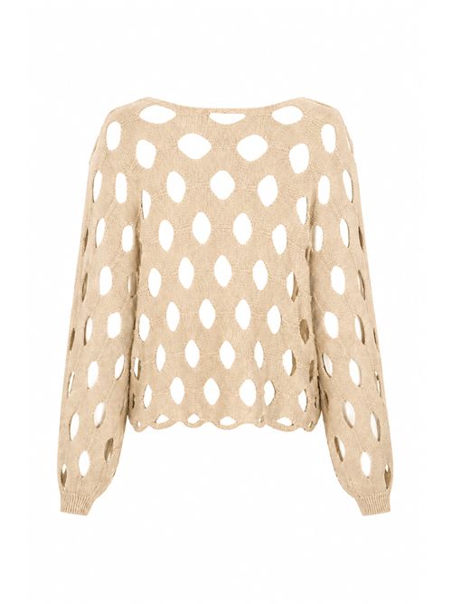 Maglia girocollo traforata in cotone ATOMO FACTORY | PE26AFD4202D
