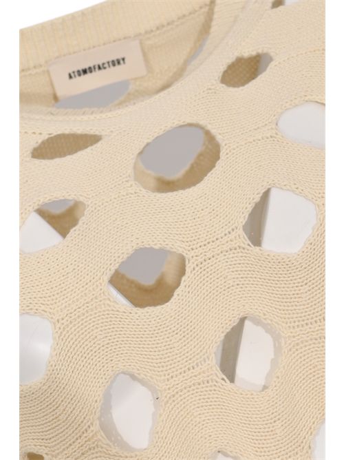 Maglia girocollo traforata in cotone ATOMO FACTORY | PE26AFD4202D
