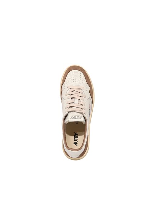 Sneakers Medalist Low in pelle e suede White/Antilope AUTRY | AULMFT02