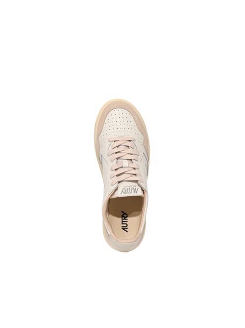 Sneakers Medalist Low in pelle e suede White/Pelican AUTRY | AULMLS14