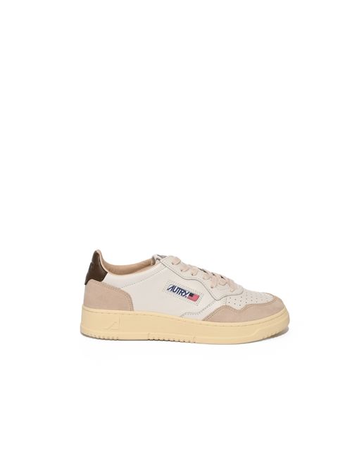 Sneakers Medalist Low in pelle e suede White/Teak AUTRY | AULMLS15