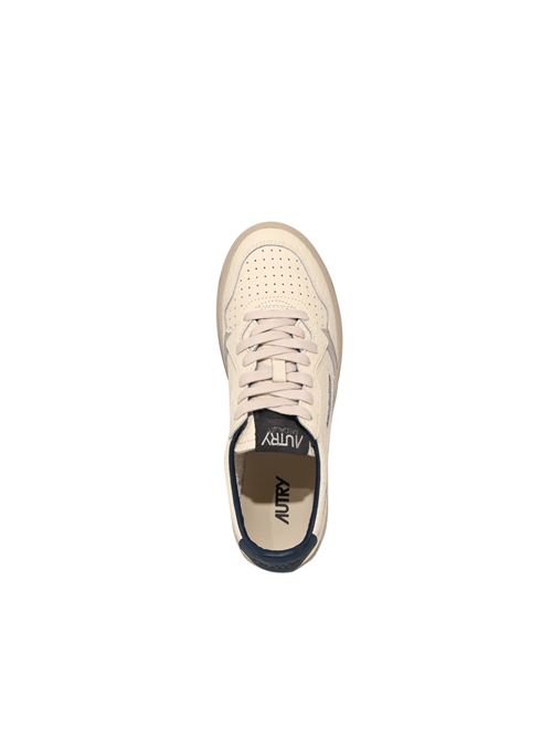 Sneakers Medalist Low in pelle e nabuk Blue/Periscope AUTRY | AULMNE12