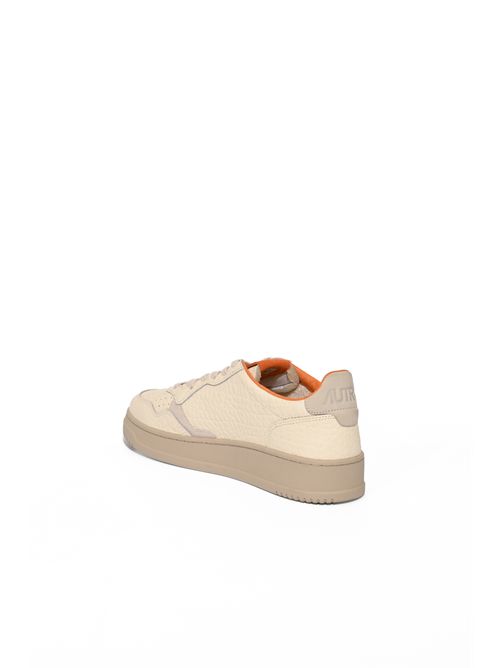 Sneakers Medalist Low in pelle e nabuk Marshmallow/Fanta AUTRY | AULMNE13